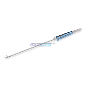 เครื่องมือผ่าตัดผ่านกล้อง DAVICON Thoracoscopic Knot TierPusher แบบแมนนวล ขนาดแกน 5 มม. ความยาวใช้งาน 9.25 นิ้ว (23.5 ซม.) ด้ามจับสแตนเลส ความยาว 14 นิ้ว (35.5 ซม.) สำหรับการผ่าตัด VATS - Product Image 2