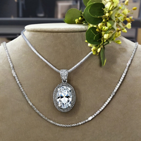 Collar Plata de Ley 925 Cadena de corazón de moda Esmalte Accesorios de joyería