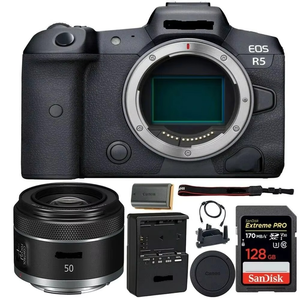 Appareil photo numérique hybride EOS R5 le plus vendu avec objectif RF 24-105mm F/4L IS, capteur CMOS, vidéo 4K, étanche et résistant aux chocs - Product Image 4