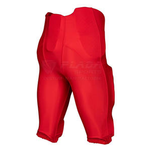 Pantalon de football américain haute performance en tissu extensible avec protections pour les cuisses et les genoux pour les joueurs - Product Image 5