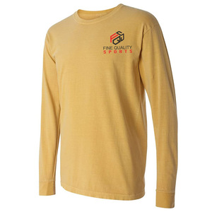 T-shirt pour homme à manches longues, col rond, surdimensionné, de haute qualité, avec impression de broderie personnalisée, logo, vente en gros - Product Image 2