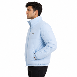 Wholesale Lightweight Puffer Men's <b>Jackets</b> Custom OEM Quilted Padded Winter <b>Jacket</b> Stand Collar Full Zip Casual Outdoor <b>Jacket</b> - Product Image 3