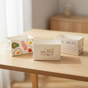 กล่องบรรจุภัณฑ์อาหารกระดาษคราฟท์ขายส่งพร้อมพิมพ์ลายตามสั่ง |   กล่องอาหารแบบนำกลับบ้านทำมือ บรรจุภัณฑ์รักษ์โลก จำนวนมาก - Product Image 1