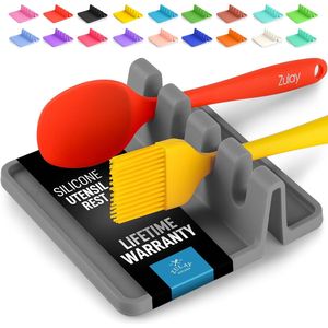 Reposa Utensilios de Silicona sin BPA con Almohadilla Antiderrames, Soporte Resistente al Calor para Cucharas y Utensilios Múltiples para la Estufa - Product Image 1