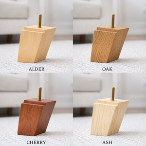 Pata de Sofá Inclinada de Madera Maciza, Patas Angulares Tradicionales para Muebles, Perno de Sujeción de Repuesto para Sala de Estar, Sofá, Gabinete, Cama, Premium - Product Image 2