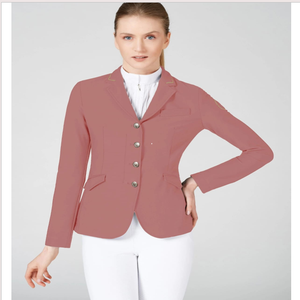 Chaqueta de Caza y Competición Ecuestre para Mujer, Personalizable en Talla y Logotipo, Color Rosa Polvoriento, de Algodón y Elastano, para Actividades al Aire Libre - Product Image 1