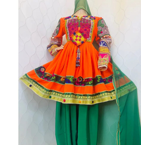 Nouvelle robe afghane traditionnelle pour femmes grandes tailles 2026, couleurs personnalisables, salwar kameez en soie, prix bas et MOQ pour toutes les tailles - Product Image 3