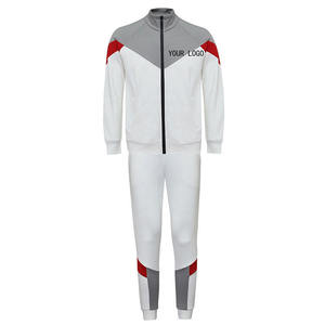 Chándal unisex con bloques de color, cremallera completa, cuello alto, deportivo, con bolsillos laterales, poliéster transpirable - Product Image 1