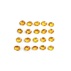 พลอยแซฟไฟร์สีเหลืองธรรมชาติทรงรีเหลี่ยมเจียระไนขนาด 3x4 มม. พลอยแซฟไฟร์สีเหลืองธรรมชาติทรงเหลี่ยมเจียระไนสำหรับทำเครื่องประดับ - Product Image 4