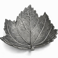 Nouveau Plateau à Bijoux Créatif en Métal en Forme de Feuille Antique Personnalisé, Plateaux Décoratifs pour Boucles d'Oreilles, Style Nordique pour Chambre et Salon