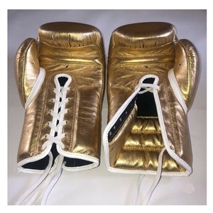 ถุงมือชกมวยหนังแท้ระดับพรีเมียม รุ่นแชมป์เปี้ยน แบบผูกเชือก ปิดข้อมือด้วยเชือกผูก สำหรับผู้ใหญ่ อุปกรณ์ฝึกซ้อม ทำด้วยมือ - Product Image 4