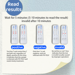 Kit Veterinário para Felinos Teste Rápido FIV <span class=keywords><strong>FelV</strong></span> Marca MR Operação Fácil para Hospital Veterinário - Product Image 5