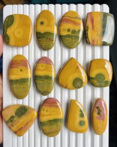 Cabujones de Jaspe Oceánico 100% Natural de Grado AAA, Piedras Preciosas Sueltas, Pulidas y Lisas, en Formas y Tamaños Variados para la Creación de Joyería - Product Image 2