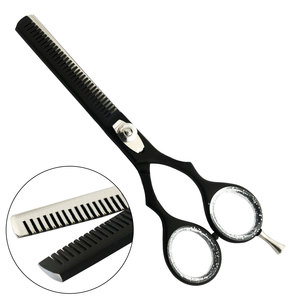 Professional Hair Scissors Stainless Steel Sharp <b>Blade</b> Long Handle Right Handed For <b>Barber</b> Use Low MOQ Training Use <b>Barber</b> Curvd - Product Image 5