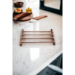 Moderno Soporte para Ollas de Cobre Personalizable, Rectangular, Accesorio de Cocina - Product Image 3