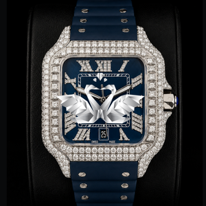 Custom Logo Moissanite Diamond Watch Men Luxury Full Iced Out VVS Stone Bracelet Watch - Product Image 1