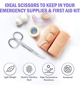 กรรไกรตัดกระจกตาแบบมืออาชีพ ปลายตรง สำหรับการผ่าตัดทางการแพทย์ ทันตกรรม และจักษุวิทยา ตัดได้อย่างแม่นยำ ได้รับการรับรองมาตรฐาน ISO - Product Image 4