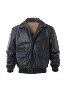 Chaqueta de Moto Estilo Cuero Negra para Hombre, Corte Regular, Color Sólido, Cierre de Cremallera, Resistente al Viento, Cuello Camisero, Ropa de Invierno - Product Image 4