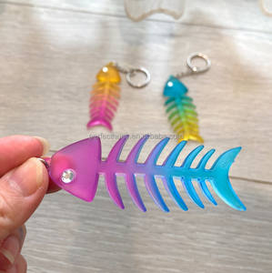 Porte-clés PS imprimé UV durable en gros avec des souvenirs sur le thème des poissons de l'océan - Product Image 3