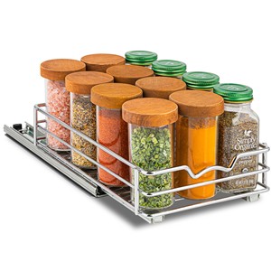 Pull-Out Durable Modern Chrome Steel Spice Rack <b>Organizer</b> for <b>Kitchen</b> <b>Drawer</b> Wholesale India - Product Image 4