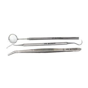 Kit Dental Profesional de 3 Instrumentos de Higiene con Espejo, Explorador y Pinzas para Inspección y Limpieza Bucal - Product Image 3