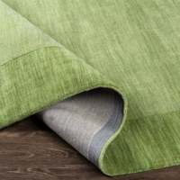 Tapis en laine vert doux moderne fait main, tissé sur mesure, lavable, adapté aux animaux domestiques, réversible, pour la maison, les pique-niques, le salon, la chambre, la décoration murale
