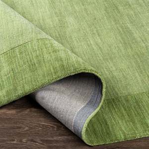 Tapis en laine vert doux moderne fait main, tissé sur mesure, lavable, adapté aux animaux domestiques, réversible, pour la maison, les pique-niques, le salon, la chambre, la décoration murale - Product Image 3