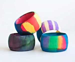 Brazaletes de madera vintage de diseño de primera calidad, impresos a mano, con acabado pulido, empaque personalizado, para mujer, para todas las ocasiones. - Product Image 2