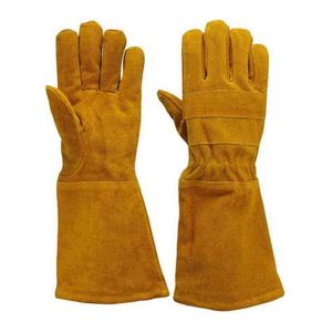 Guantes de Soldadura de Cuero Vacuno de Alta Resistencia |   Guantes de Trabajo Resistentes al Calor y al Fuego para Soldadura MIG TIG |   Venta al por mayor - Product Image 1