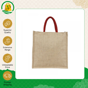 Highest Bulk Selling Best Quality Elegant Embroidery Fancy Eco-Friendly Jute Shopping Tote Bag with Padded Handle for Sale - Product Image 2
