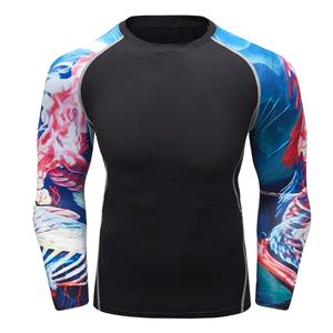 T-shirt de compression à manches longues pour hommes, doux, à séchage rapide, personnalisable en gros (OEM) - Product Image 3
