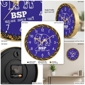 Reloj de Pared Promocional Personalizado con Imagen de Político Indio para Decoración de Oficina y Hogar - Día de la Madre, Graduación, Año Nuevo Chino - Product Image 3