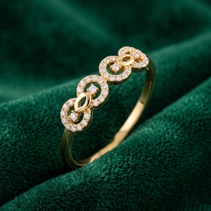 Anillo de compromiso y aniversario de oro macizo de 14K con diamante cultivado en laboratorio de corte brillante para mujer, certificado IGI, regalo de moda - Product Image 6