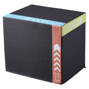 Box Pliometrico 3-in-1 in Cotone 20/18/16 Pollici, Piattaforma Antiscivolo per Esercizi Fitness, Step per Allenamento di Agilità - Product Image 1
