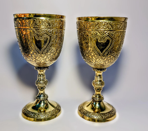 Modern Elegant <b>Goblet</b> Brass Finished Aluminum <b>Wine</b> Glass Polished Handmade Dishwasher Safe for Beer and <b>Wine</b> Serving Barware - Product Image 3
