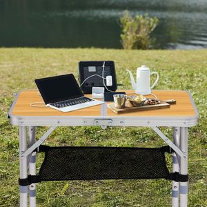 Tavolo Pieghevole da Esterno in Alluminio da 60 cm, Tavolo da Picnic Portatile con 3 Altezze Regolabili, Leggero e Richiudibile per Uso in Patio - Product Image 5