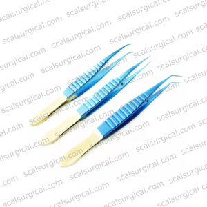 Forceps professionnels en titane bleu pour implantation capillaire, ensemble de 3 pièces, instruments de greffe de cheveux - Product Image 3
