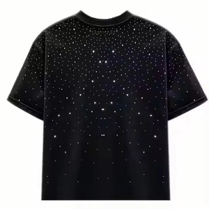 Mens Rhinestone <b>Star</b> T <b>Shirt</b> Sparkle Embellished Short Sleeve Crew Neck Streetwear Party Tee - Product Image 5