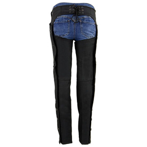 Samroz Sports Customizable Premium Leather 220g Seamless Fusing Digital Print Sleeveless Motorcycle <b>Riding</b> <b>Chaps</b> Women Bikers - Product Image 3