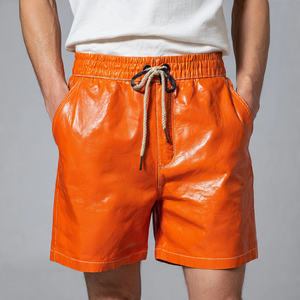 Pantalones Cortos de Ciclismo para Hombre, de Piel Sintética y Lana, Ecológicos, de Alta Calidad, con Cordón en la Cintura, Estilo Urbano - Product Image 1