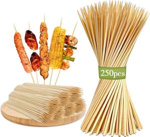 Brochettes en bambou naturel de qualité alimentaire, bâtonnets de barbecue jetables en bois pour viande, fruits, fourniture d'usine - Product Image 1