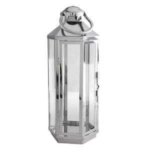 Classic Iron <b>Lantern</b> With Glass Panels Durable Home Decoration Candle Holder Centerpiece Modern Design Wedding Decor <b>Lantern</b> - Product Image 5