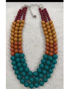 Collar de Resina con Cuentas Redondas de Alta Calidad, Diseño de Collar de Resina 100% de Buena Calidad para Niñas, para Fiestas, Bodas - Product Image 2