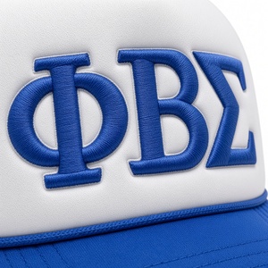 Gorra Trucker Azul Rey y Blanca para Hombre con Bordado de Letras, Malla Trasera, Ajustable, Casual, para Deportes al Aire Libre - Product Image 5