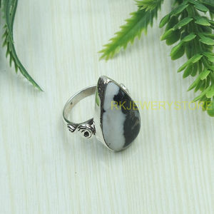 Natural Buffalo Turquoise <b>Ring</b> Handmade 925 Sterling Silver Teardrop Gemstone Vintage Boho <b>Statement</b> Jewelry Gift for Women Her - Product Image 2