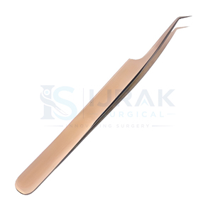 แหนบต่อขนตาโค้งสีโรสโกลด์ระดับมืออาชีพ – ที่หนีบขนตาปลายไฟเบอร์ความแม่นยำสูง, ด้ามจับสแตนเลสสตีลลายเพชร - Product Image 4