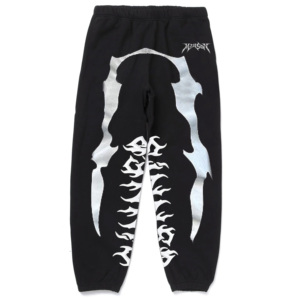 Pantalon de jogging léger pour homme en toile noire et coton/élasthanne, avec cordon de serrage et taille élastique, style urbain, idéal pour l'été - Product Image 2