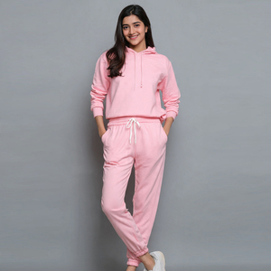 Conjunto Deportivo de Poliéster 100% para Mujer, Sudadera con Cuello Redondo y Pantalones Deportivos, Trajes Deportivos de Poliéster 100% para Mujer - Product Image 3