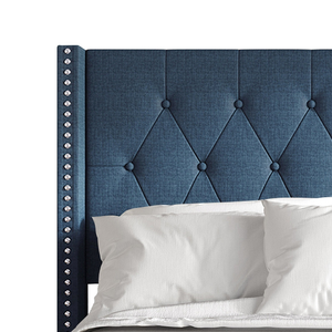 Lit Queen Moderne Rembourré avec Tête de Lit à Ailes pour Mobilier de Chambre - Product Image 2