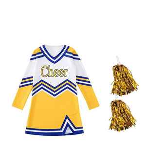 Uniformes de cheerleading pour filles de haute qualité, nouveau style, couleur unie, costume de performance, confortable et respirant - Product Image 2